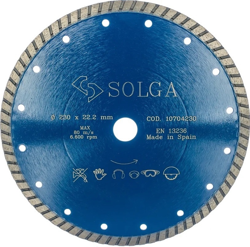 Изображение товара Диск алмазный по железобетону Solga Diamant 10704230 турбо 230x22.2x2.5 мм