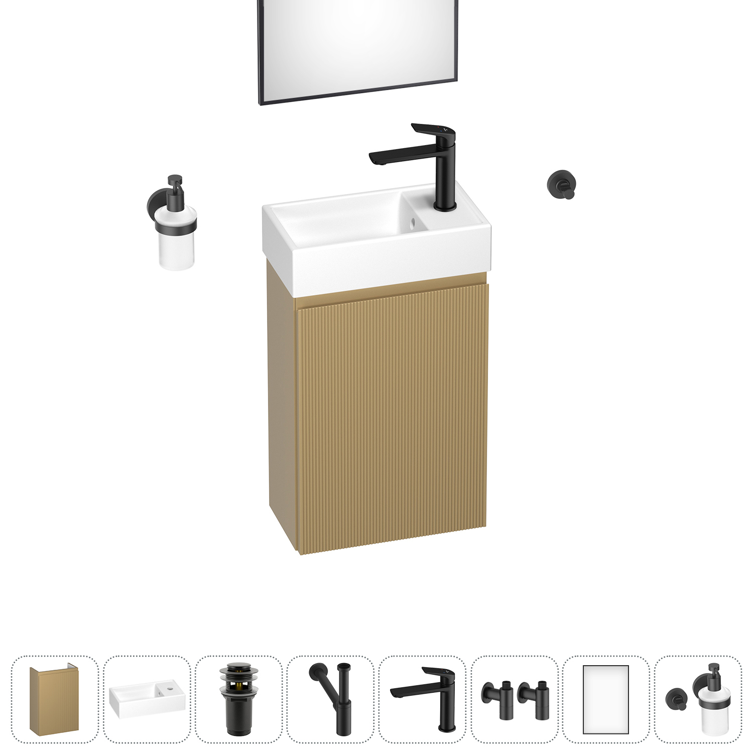 Изображение товара Тумба с раковиной подвесная Wellsee WC Area 20216948R для ванной