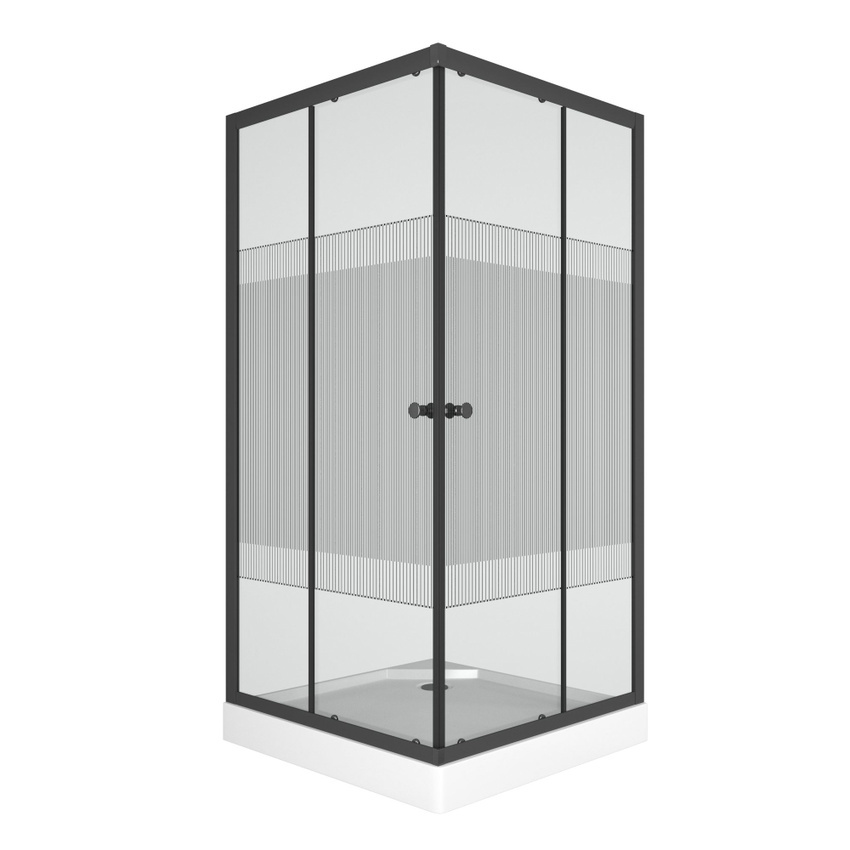 Изображение товара Душевой уголок Bauedge Ty0050 квадрат 90x90см с поддоном и прозрачным стеклом