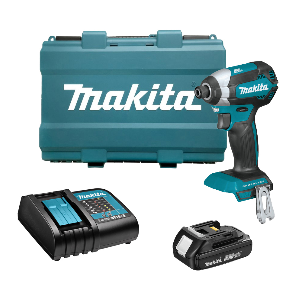 Изображение товара Гайковерт аккумуляторный бесщеточный Makita DTD153SY, 18 В Li-Ion 1x1.5 Ач, 170 Нм