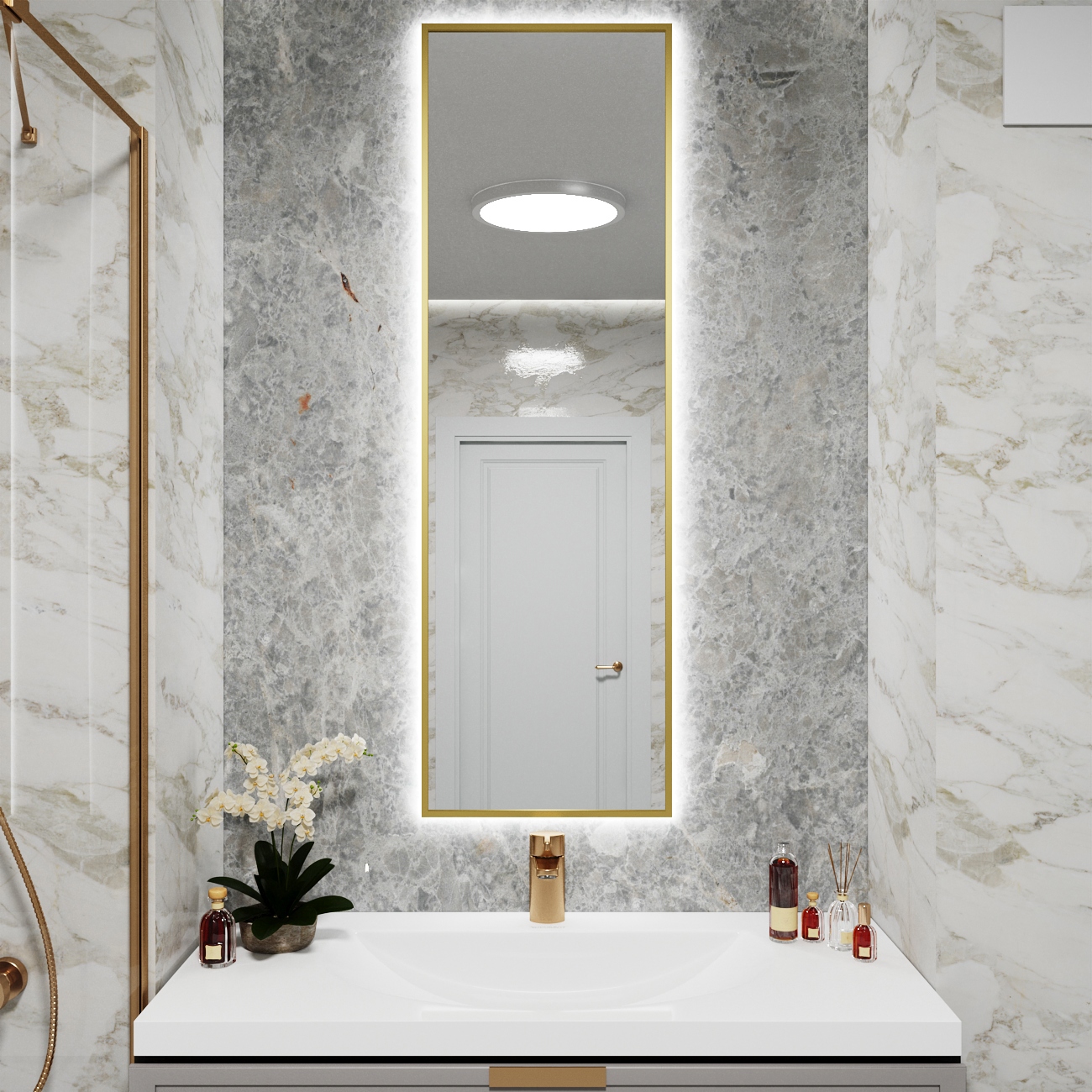Изображение товара Зеркало со встроенной подсветкой One mirror 15050зсх 50x150 см