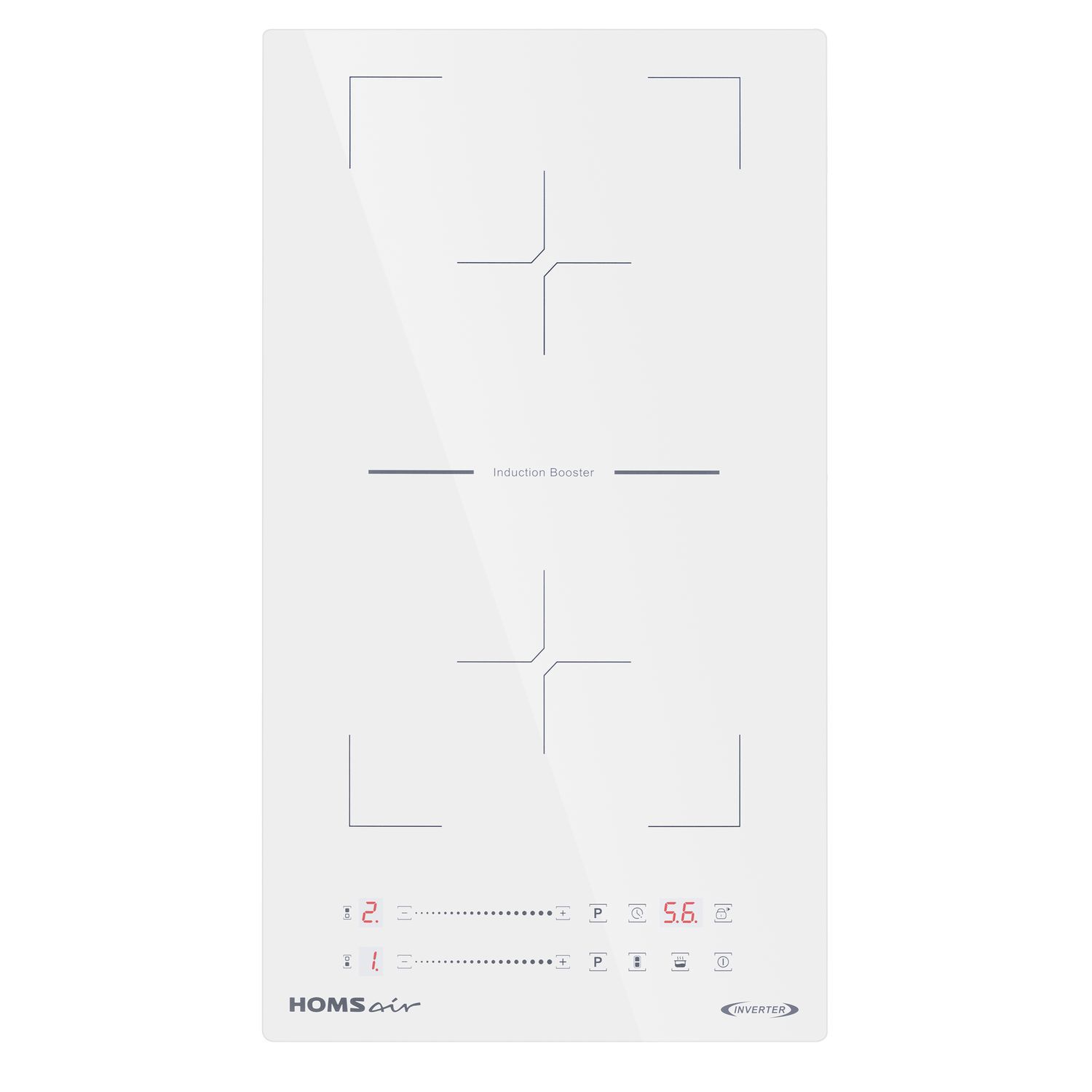 Изображение товара Индукционная варочная панель Homsair HIC32SBG Inverter 29 см 2 конфорки цвет бежевый