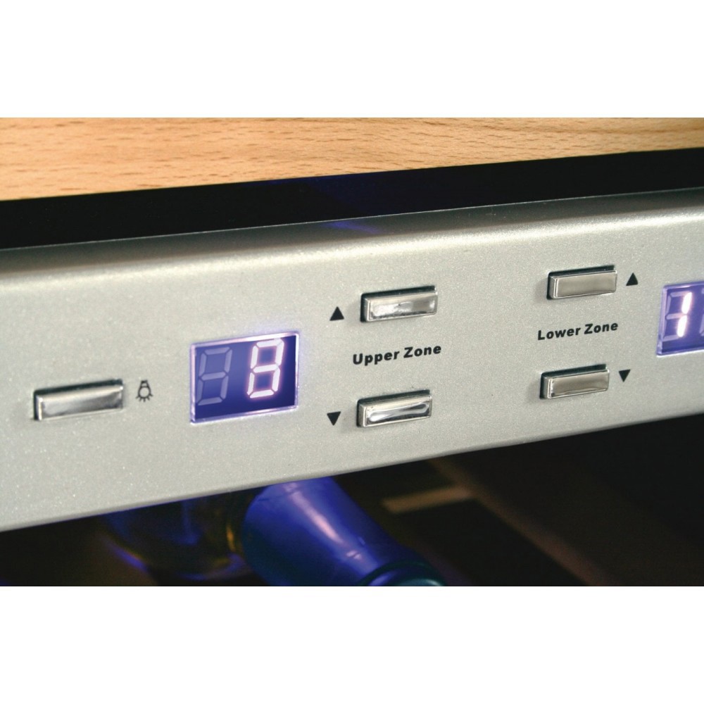 Изображение товара Винный шкаф CASO WineDuett 12 бутылок двухзонный серебристый