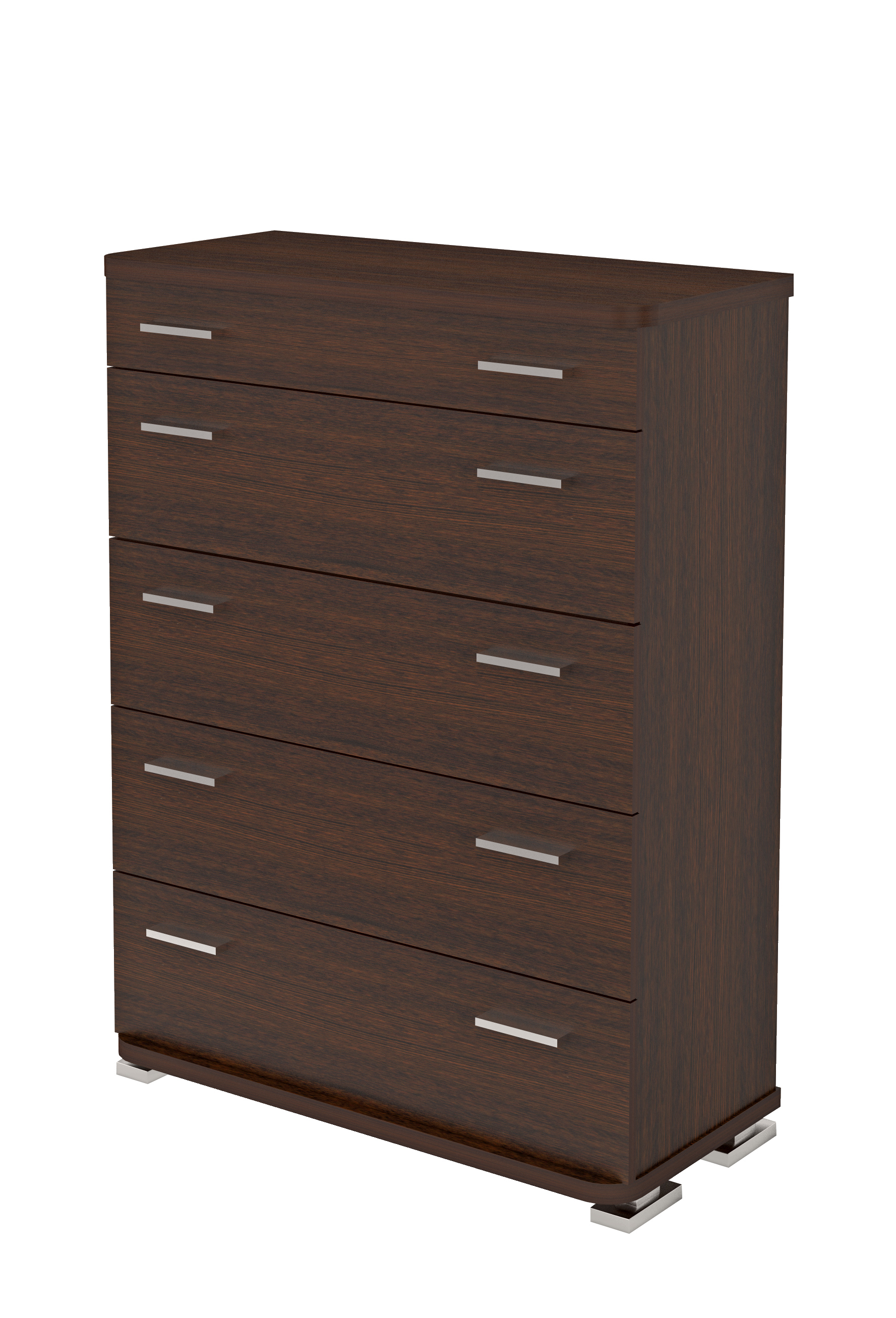 Изображение товара Комод Мэрдэс Км-2 5 ящиков 80x36x110 см ЛДСП цвет венге