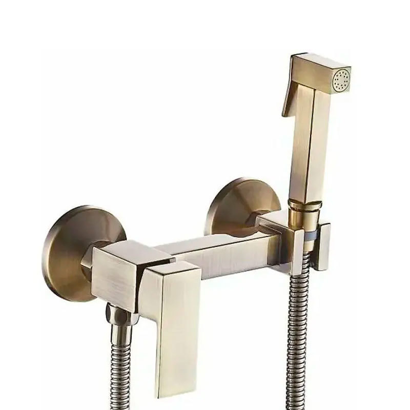 Изображение товара Набор для подключения гигиенического душа Haiba HB5513-4 однорычажный цвет бронза Изображение товара Набор для подключения гигиенического душа Haiba HB5513-4 однорычажный цвет бронза