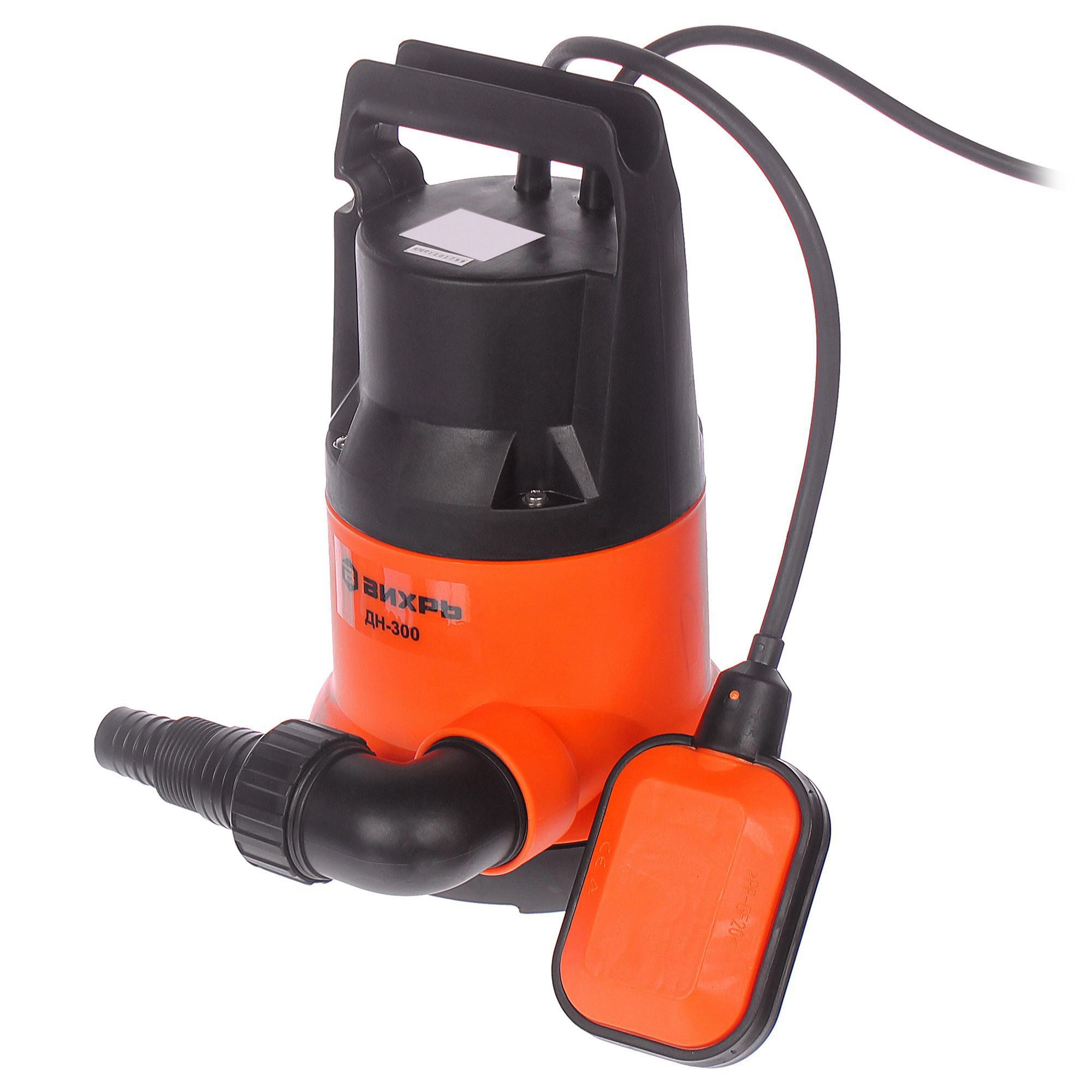 Изображение товара Насос погружной дренажный Вихрь ДН-300ЛМ чистая вода расход 11000 л/ч