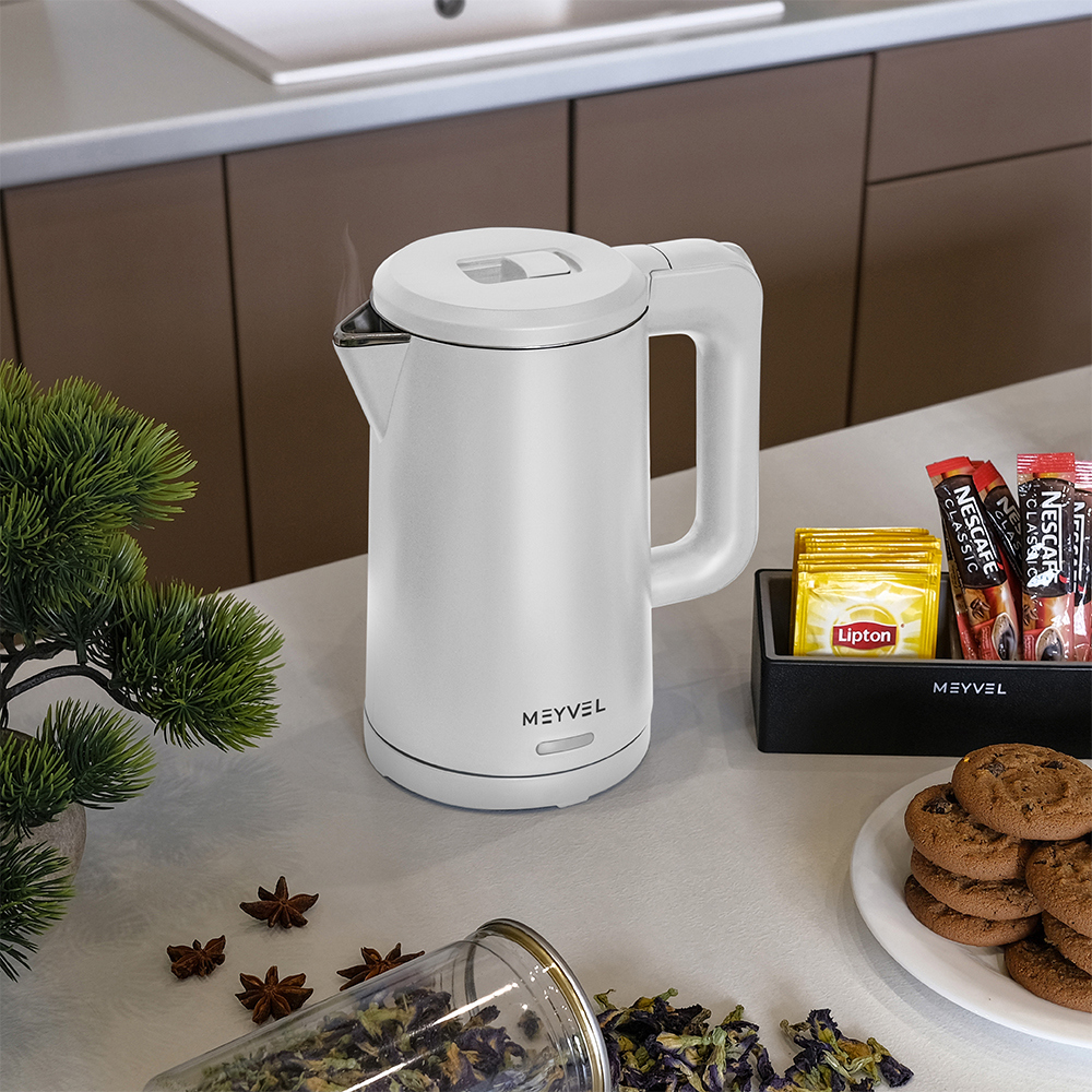 Изображение товара Электрический чайник Meyvel MKE-03T 0.8л белый автоотключение