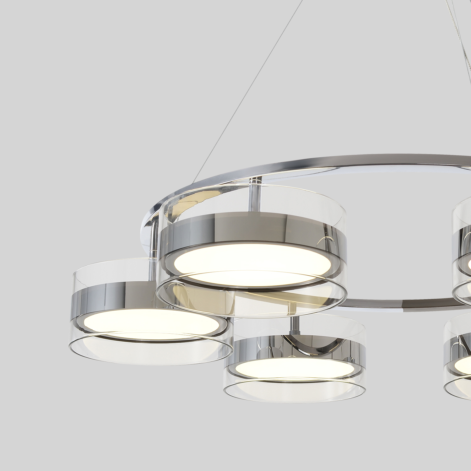 Изображение товара Люстра подвесная светодиодная Crystal Lux 2521/360 нейтральный белый свет хром