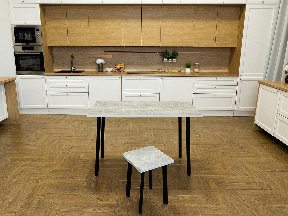 Изображение товара Кухонный стол Diko Loft Delight Dining 120x60x75 см цвет ателье светлый Изображение товара Кухонный стол Diko Loft Delight Dining 120x60x75 см цвет ателье светлый