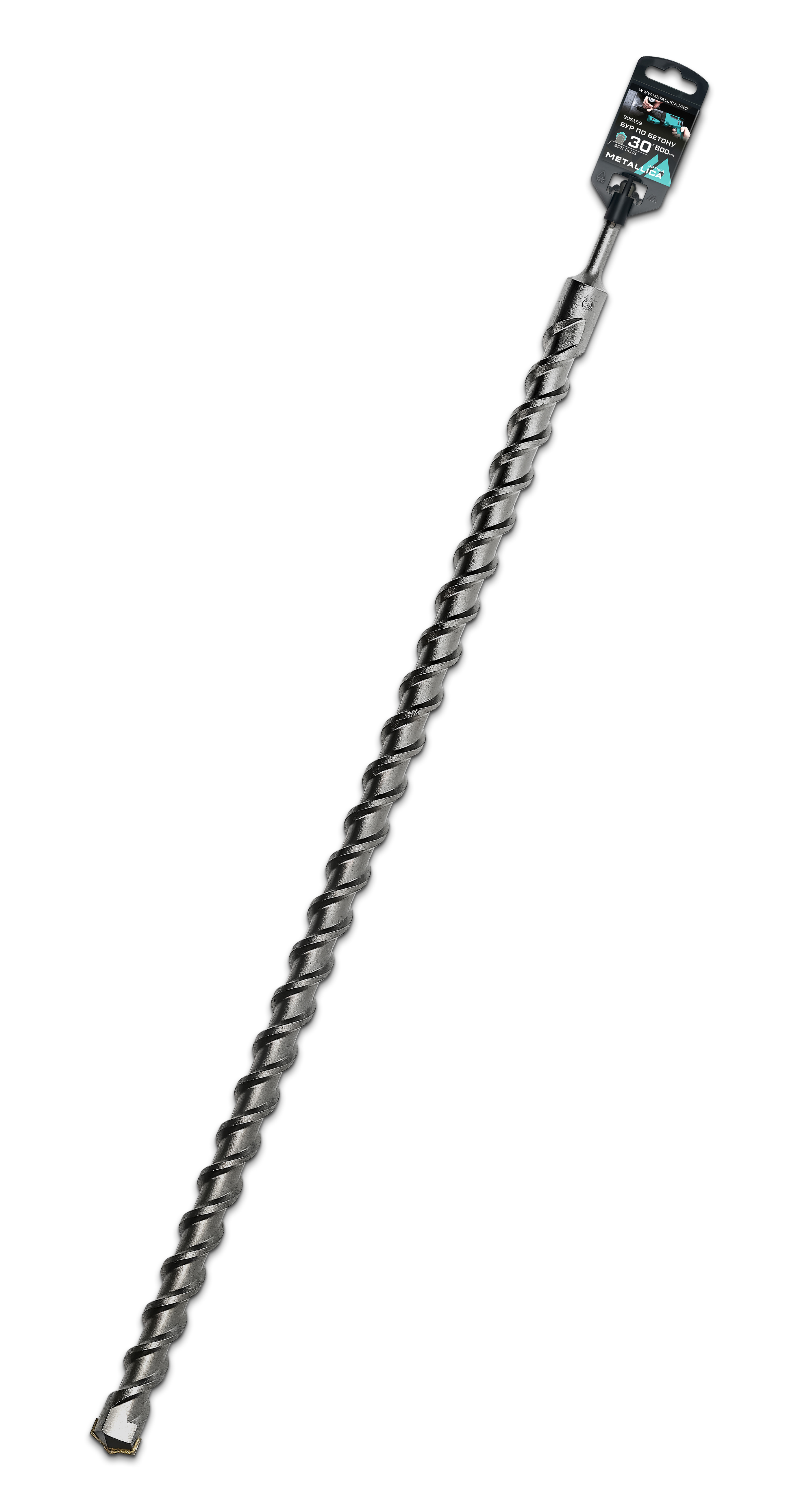 Изображение товара Бур по бетону SDS Plus METALLICA 30x800 мм для ударного сверления