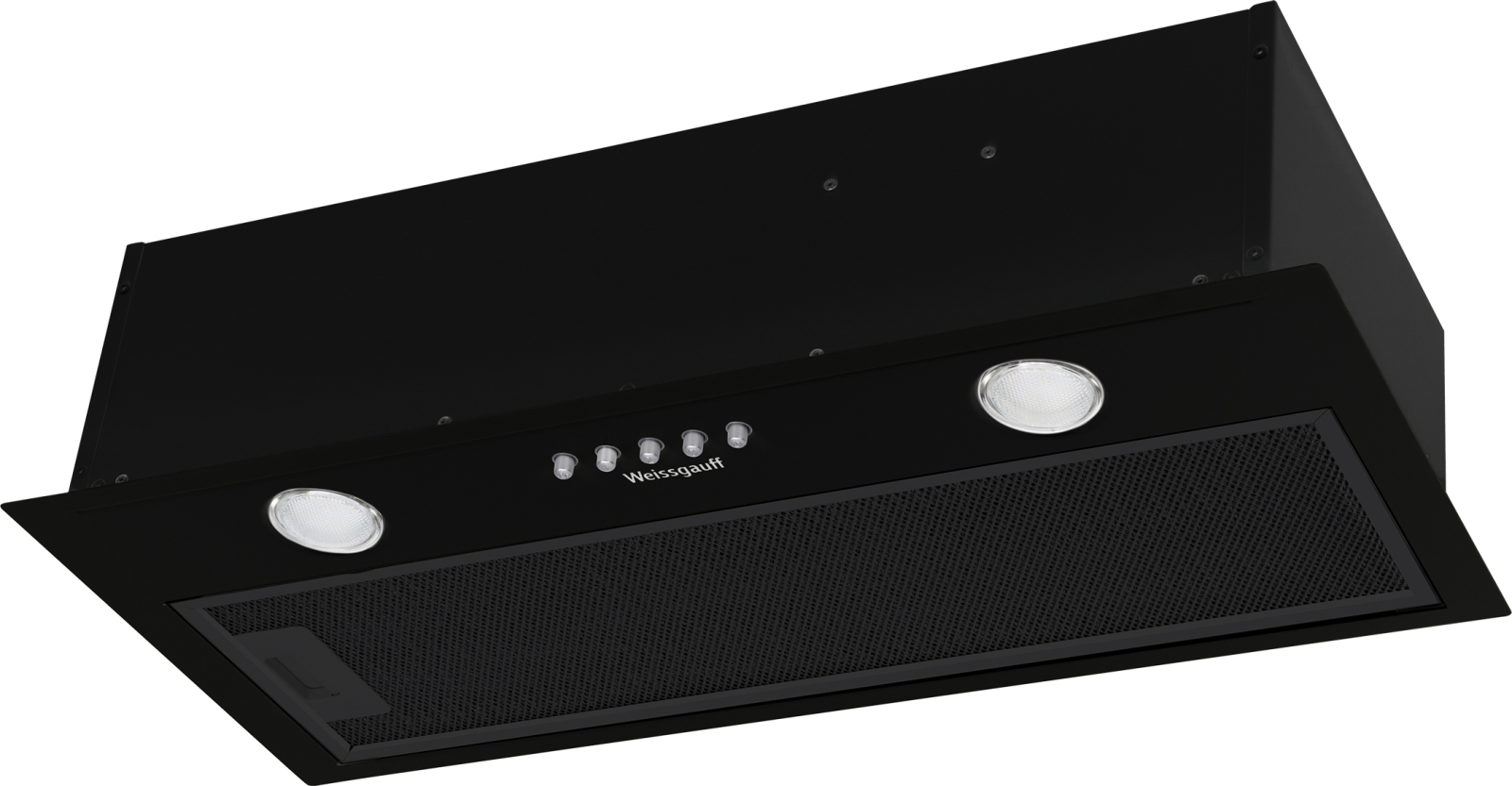 Изображение товара Встраиваемая вытяжка Weissgauff ALPHA 60 PB BL 59.6 см черная стильная