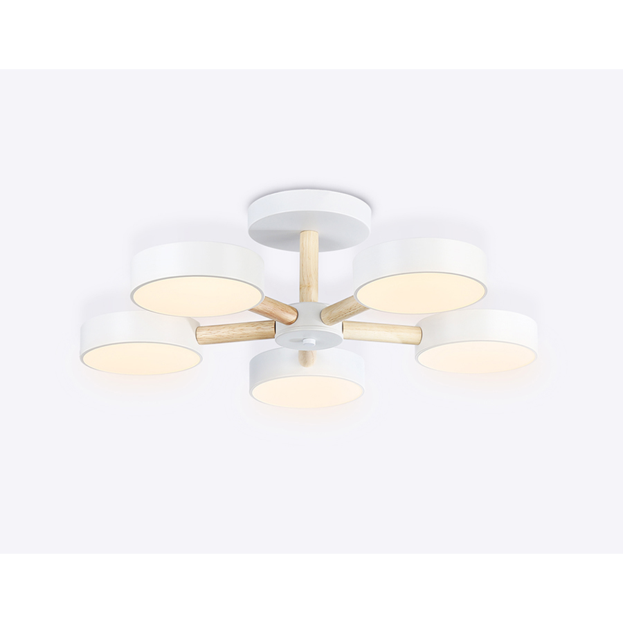 Изображение товара Люстра на штанге светодиодная Ambrella light Fl4825 с пультом управления 14 м² нейтральный белый свет цвет белый