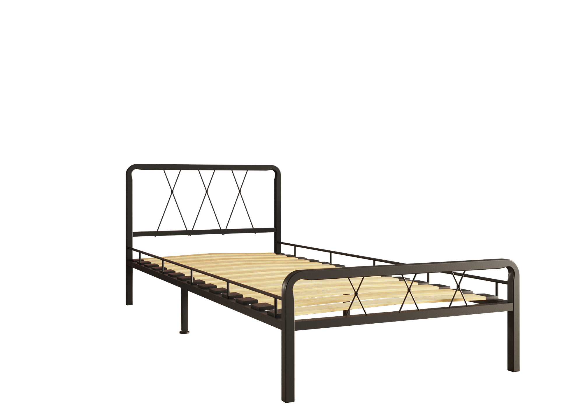 Изображение товара Кровать Форвард-мебель КМД 18 КЛЭР 900х2000 черный металлическая современная