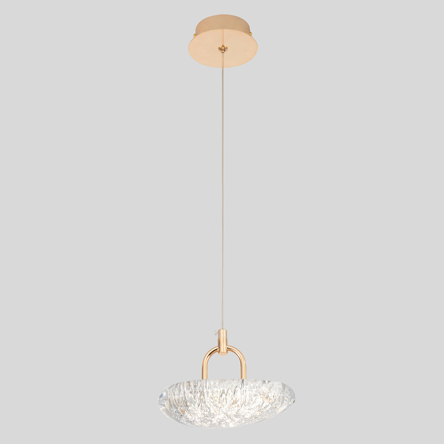 Изображение товара Светильник подвесной светодиодный Crystal Lux FELICIDAD SP9W Felicidad с пультом управления 2 м² регулируемый белый свет цвет золото