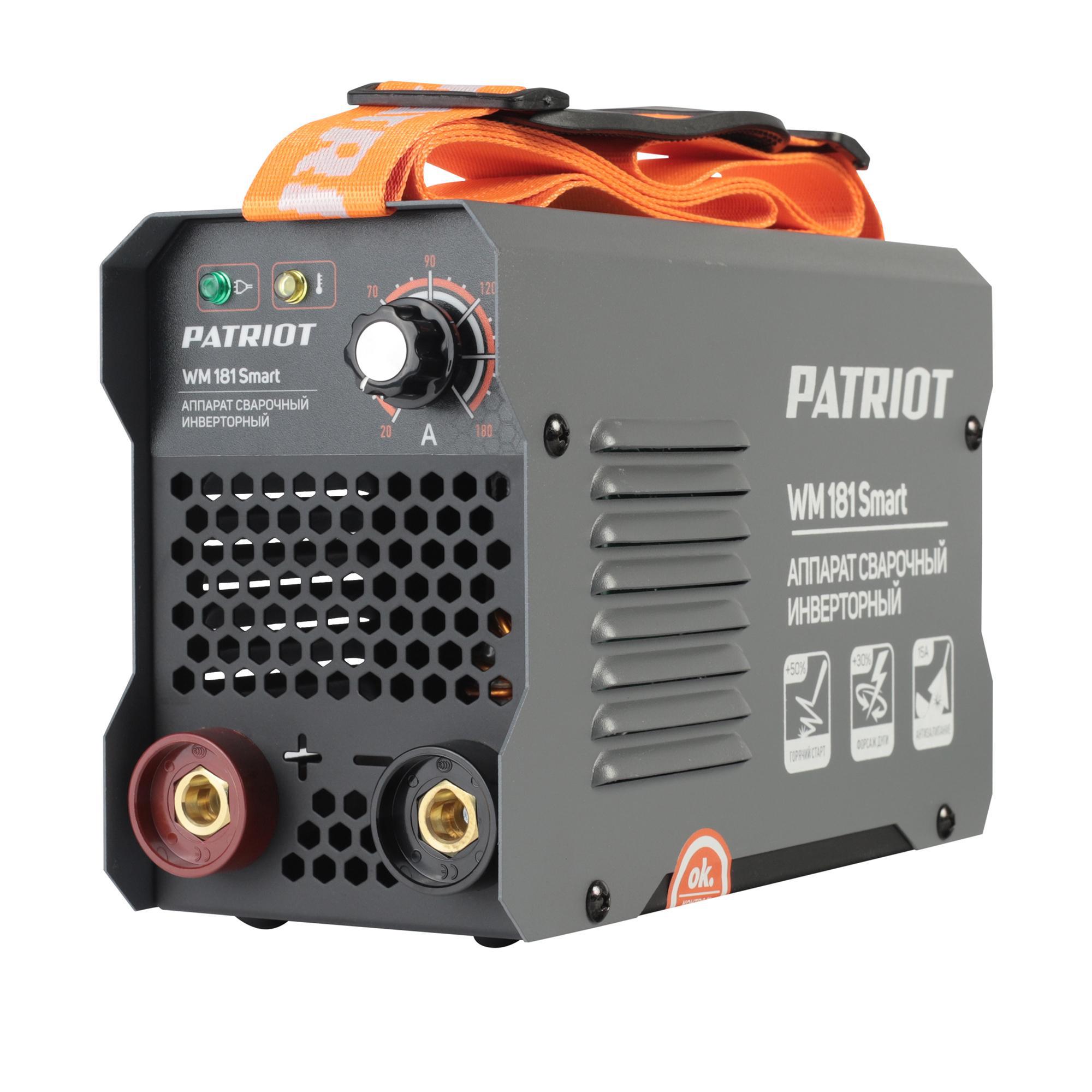 Изображение товара Сварочный аппарат инверторный Patriot WM 181Smart, 180 А, до 4 мм