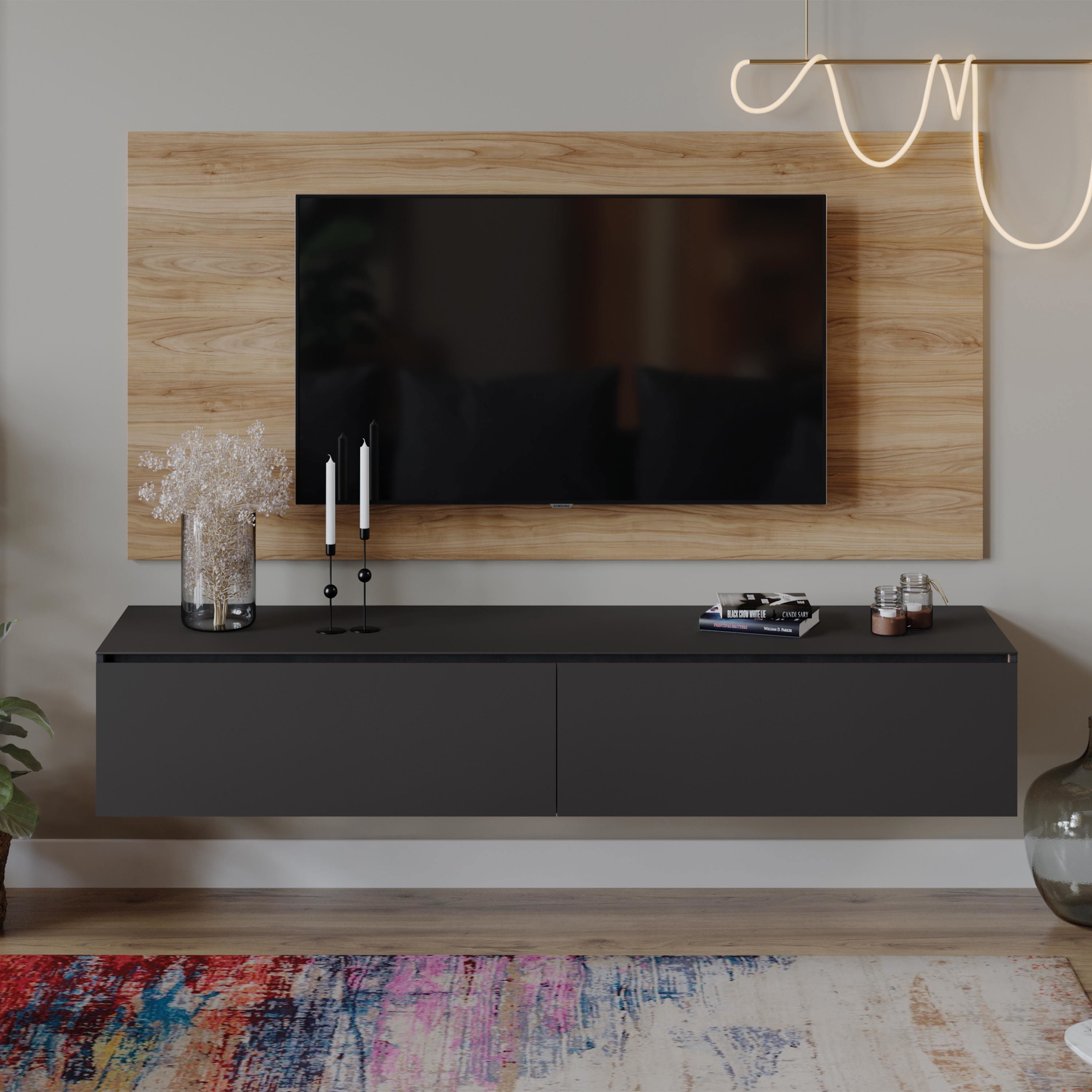 Изображение товара Тумба под телевизор Трия 216506 180x44 см графит современная мебель