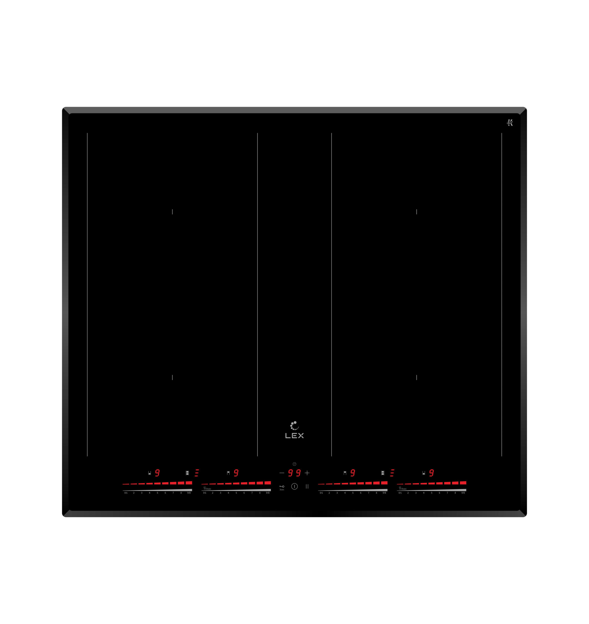 Изображение товара Индукционная варочная панель Lex CHPE000049 EVI 641C BL 59 см 4 конфорки цвет черный
