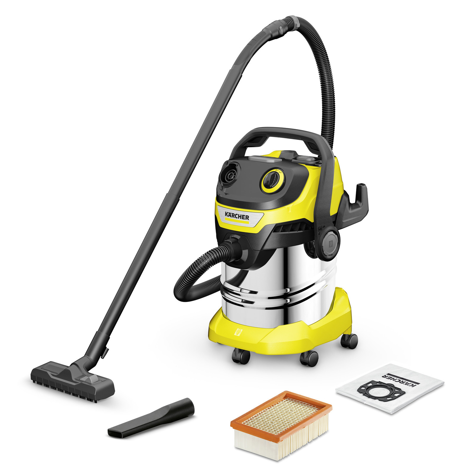 Изображение товара Karcher Пылесос с контейнером 25 л 1100 Вт желтый модель 1.628-350.0