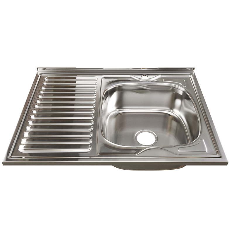 Изображение товара Мойка для кухни врезная Tropfberg 58528181 80x60 см глубина чаши 18 см нержавеющая сталь цвет серый