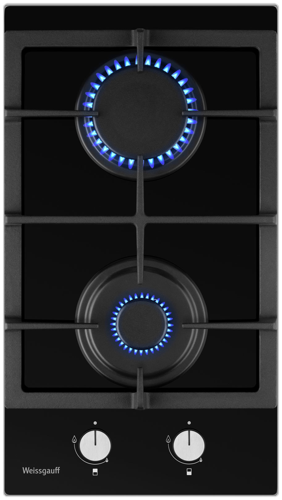 Изображение товара Газовая варочная панель Weissgauff HGG 320 BGV 2 конфорки черный стекло