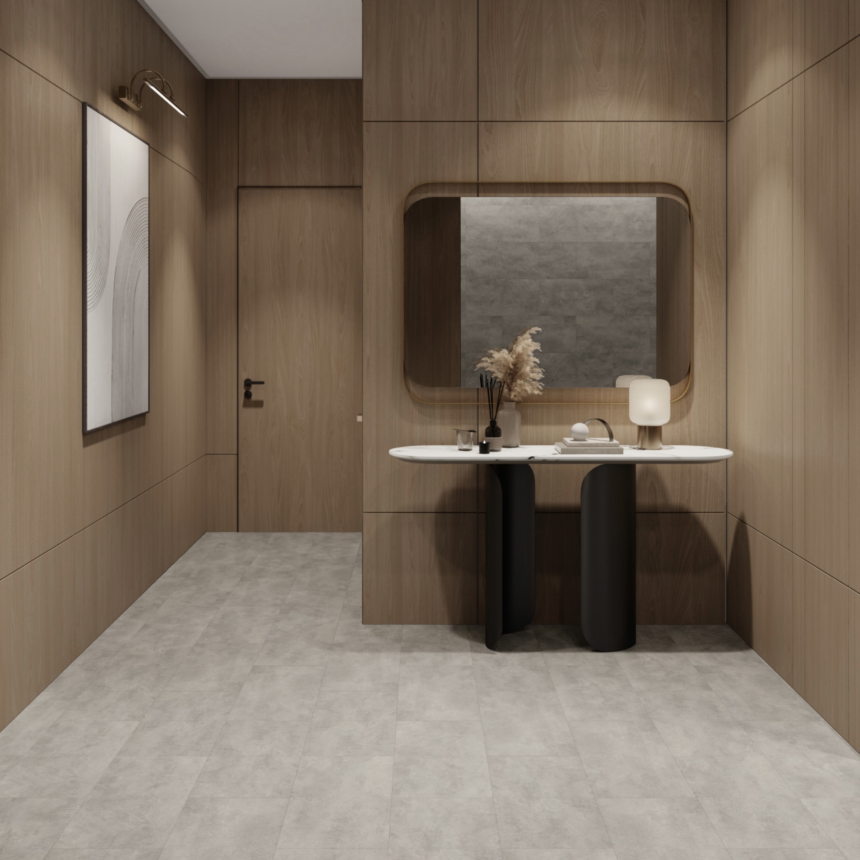 Изображение товара Кварцвиниловая плитка Novafloor Keramik 2.23 м² 43 класс светлый бетон