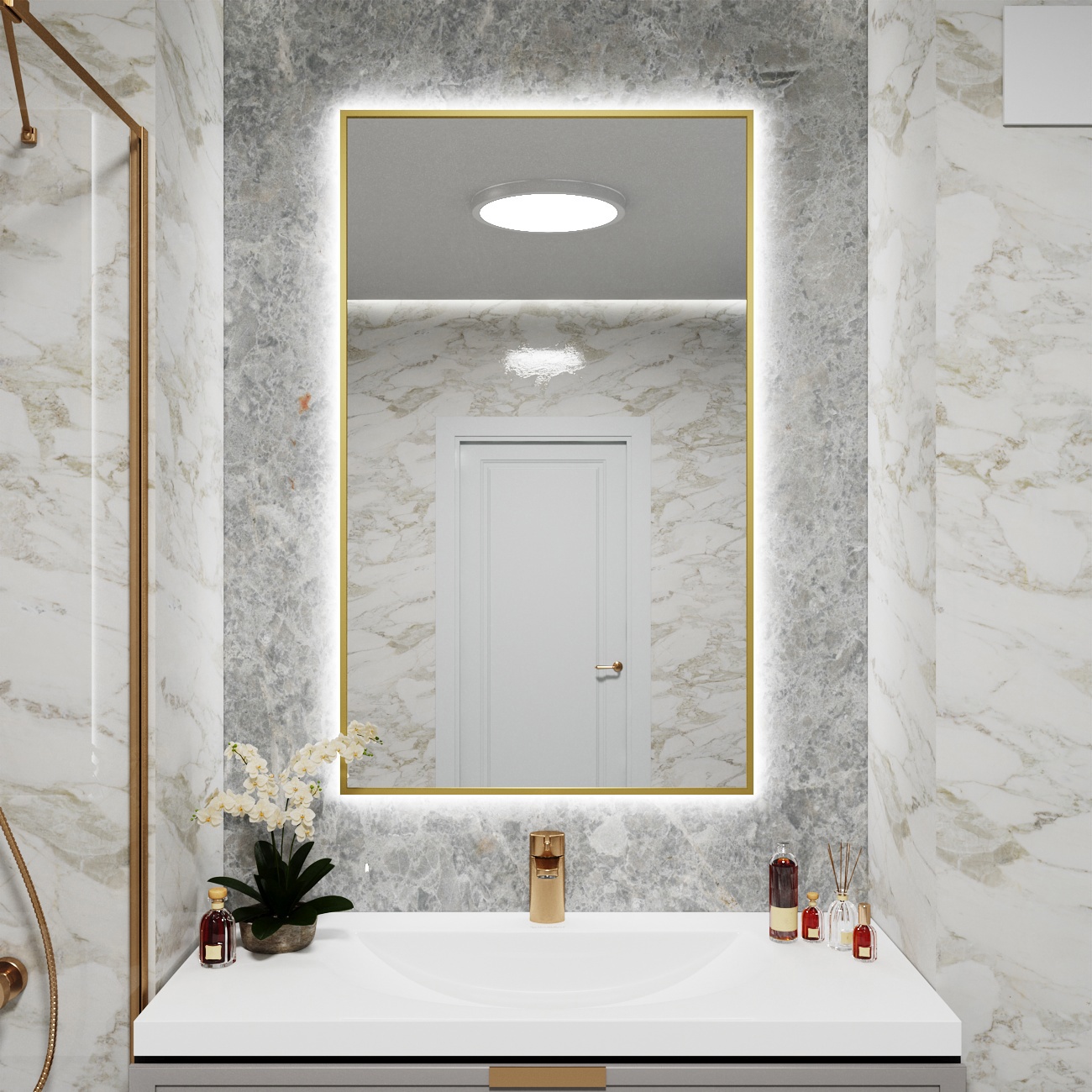 Изображение товара Зеркало со встроенной подсветкой One mirror 12080зсх 80x120 см