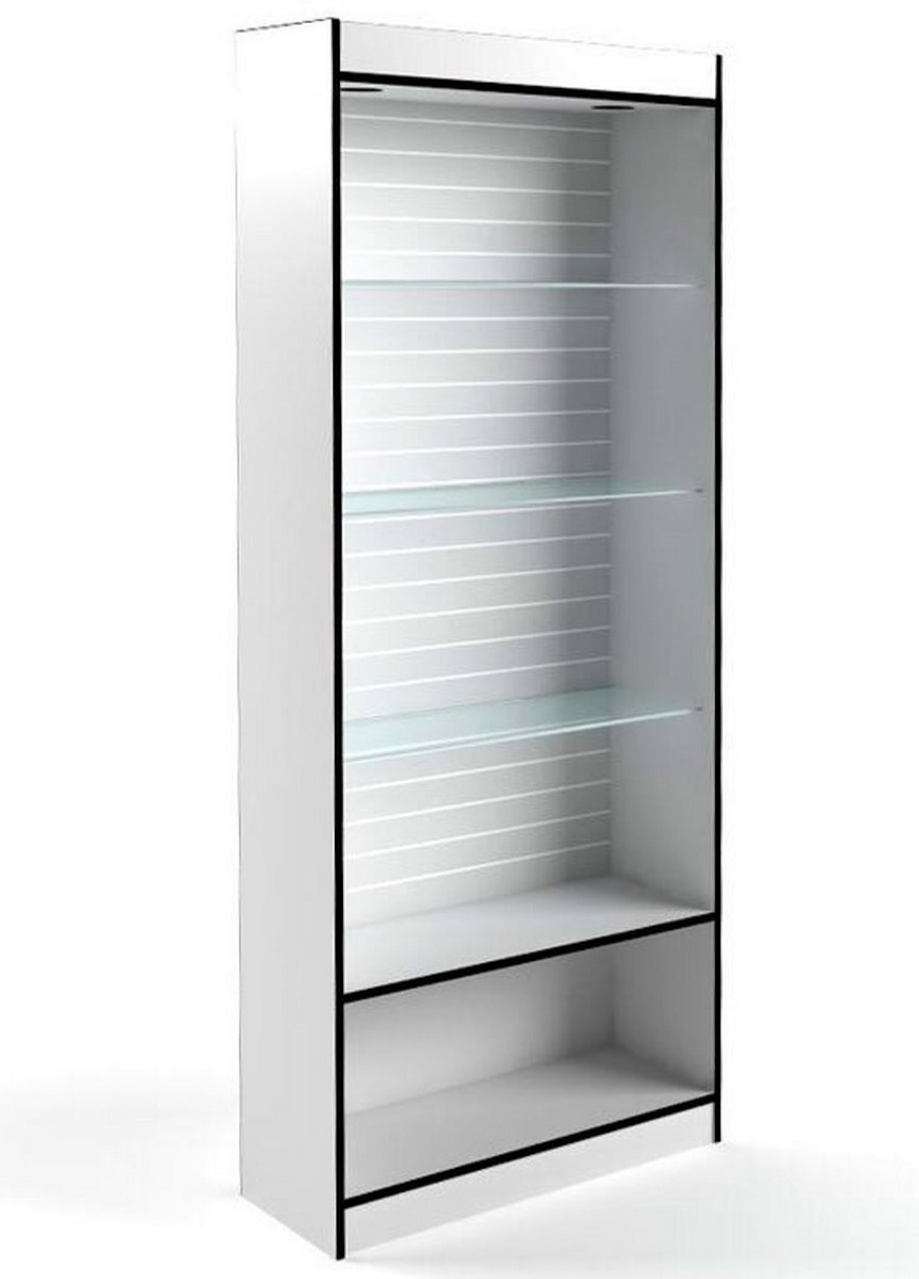 Изображение товара Шкаф-витрина 85x200 см Универсал №6-Э без дверей белый