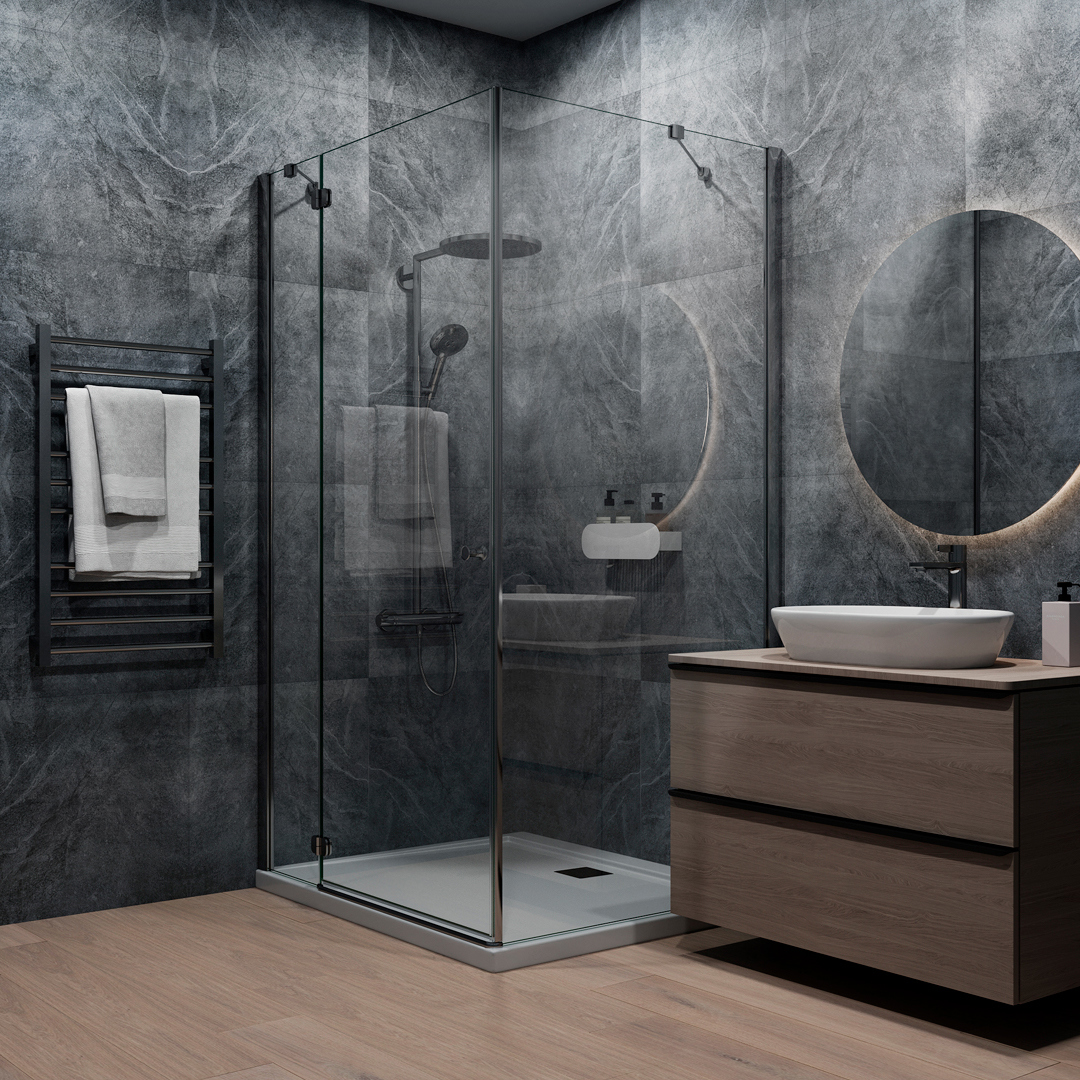 Изображение товара Керамогранит КЕРАМОПРО Toledo Antracite Dark Grey 60x60 см