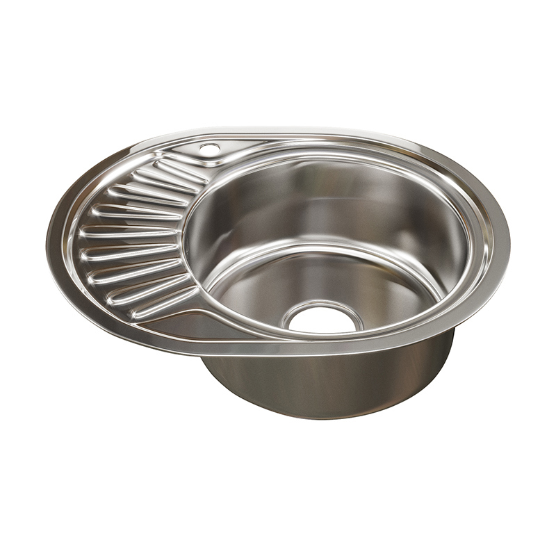 Изображение товара Мойка для кухни врезная с коландером Tropfberg 58528191 45x57 см глубина чаши 16 см нержавеющая сталь цвет серый