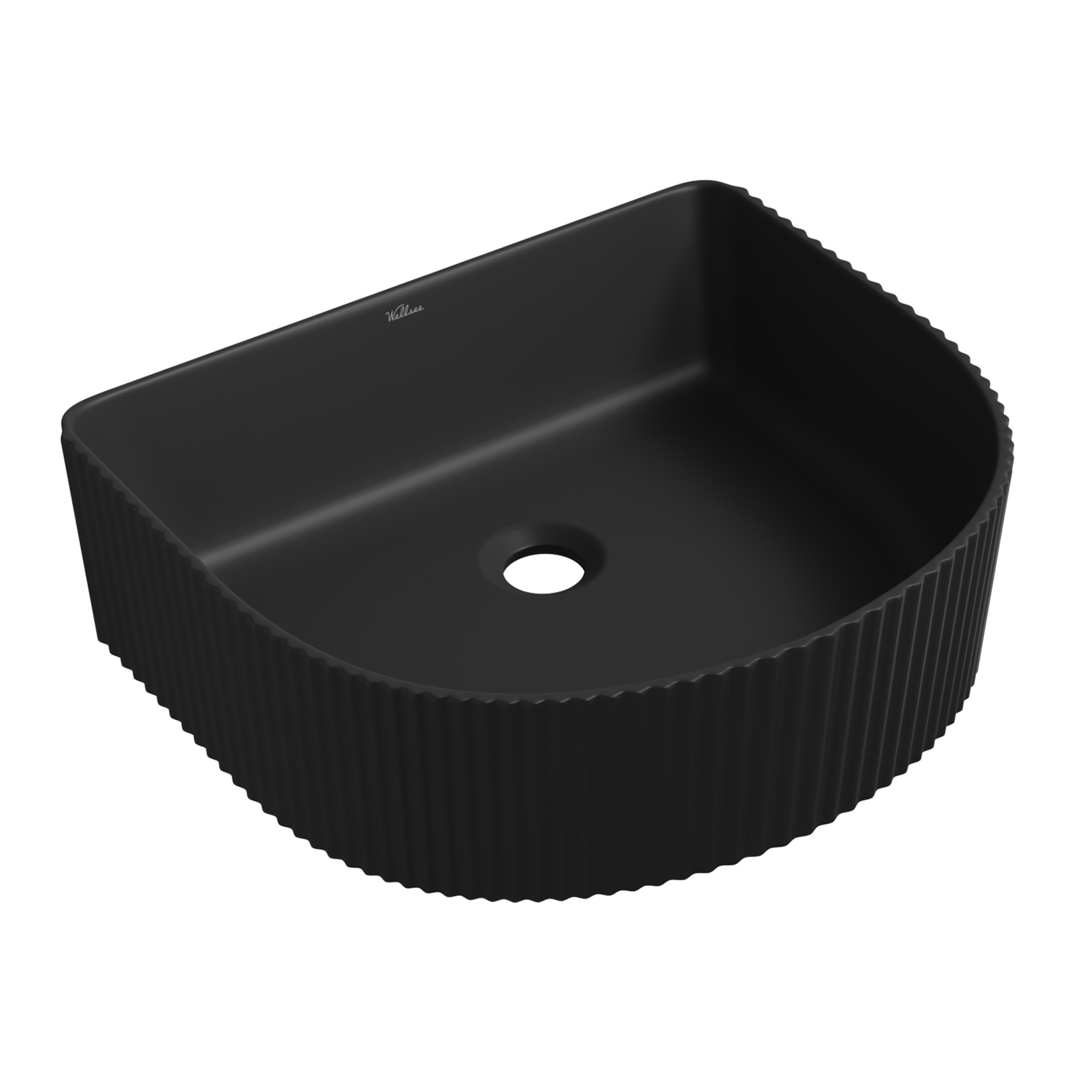 Изображение товара Накладная раковина Wellsee Festive Fox 45 см матовый черный