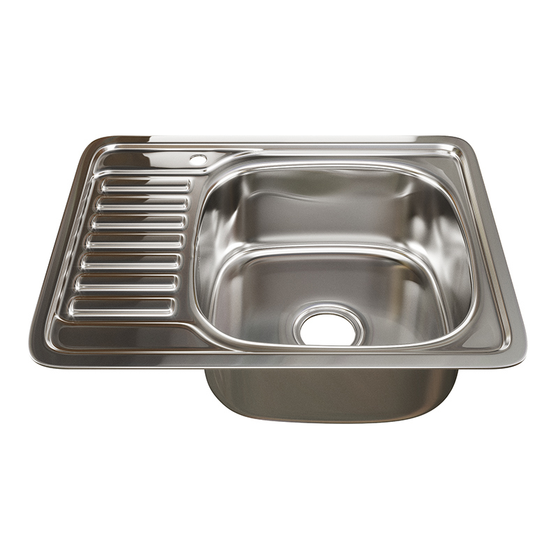 Изображение товара Мойка для кухни врезная с коландером Tropfberg 58529331 48x58 см глубина чаши 16 см нержавеющая сталь цвет серый