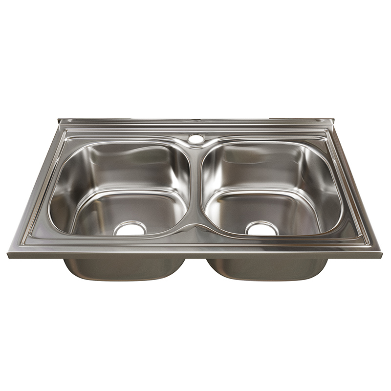 Изображение товара Мойка TROPFBERG TB 0.6мм Серый двухчашевая 80x50 см с сифоном