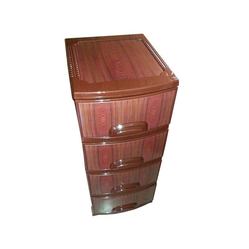 Изображение товара Комод Росспласт Красное дерево с 4 ящиками 38x47x95 см