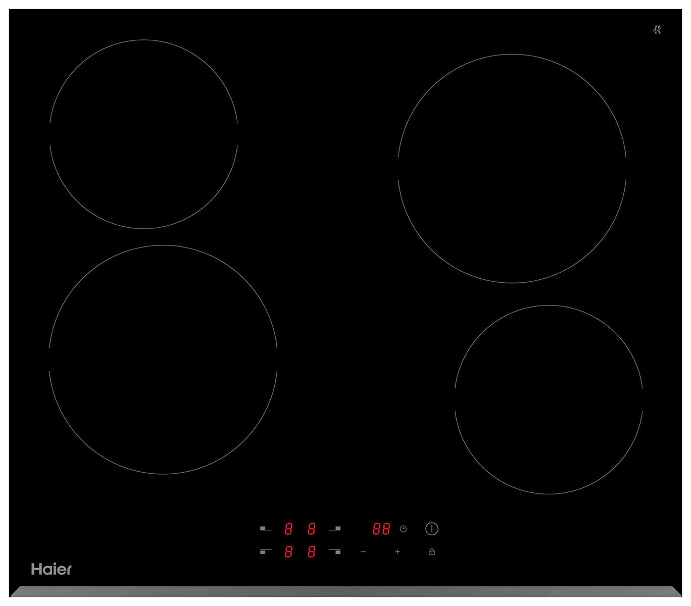 Изображение товара Электрическая варочная панель Haier HHY-C64RVB с 4 конфорками и сенсорным управлением