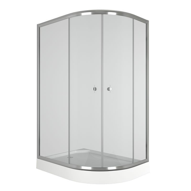 Изображение товара Душевой уголок Bauedge Dream Hit TY0032L с поддоном 120x85x195, прозрачное закаленное стекло, хромированный профиль, левая