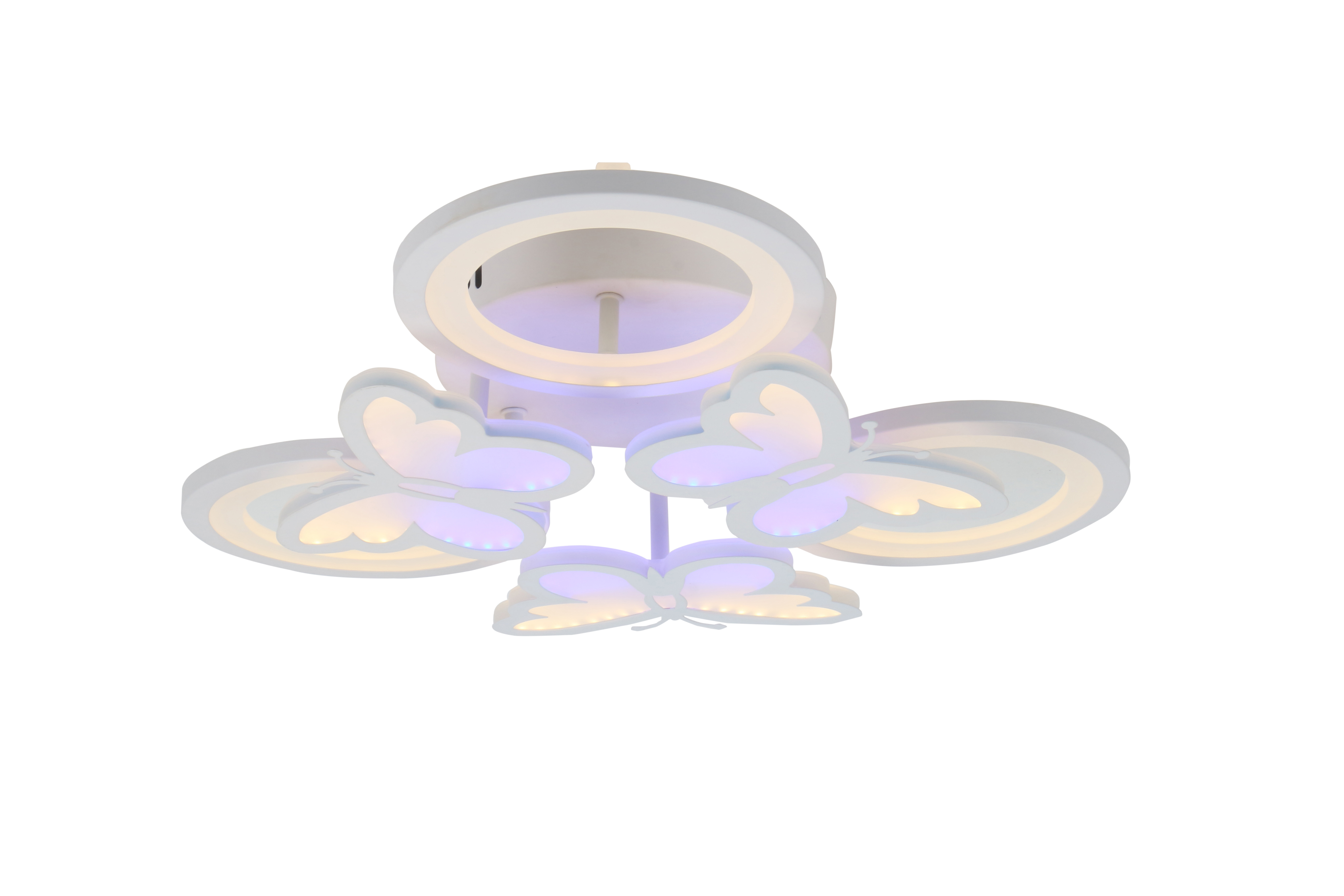 Изображение товара Люстра потолочная светодиодная Escada Butterfly с пультом управления 27 м² регулируемый белый свет цвет белый