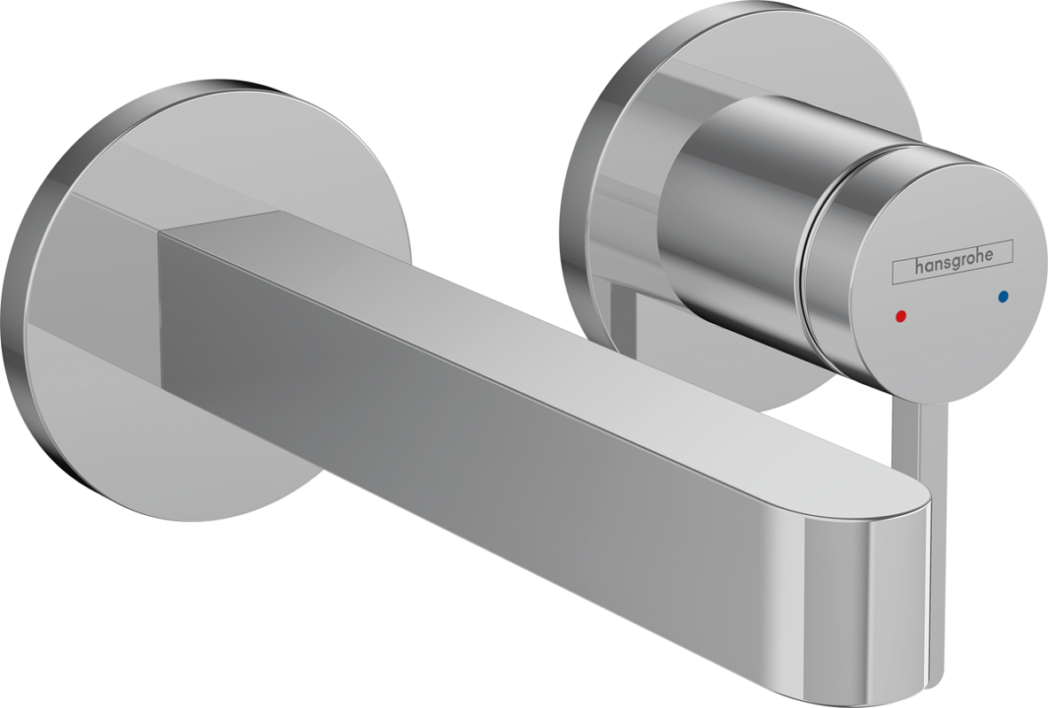 Изображение товара Смеситель для раковины настенный Hansgrohe Finoris 76051000 однорычажный цвет хром Изображение товара Смеситель для раковины настенный Hansgrohe Finoris 76051000 однорычажный цвет хром