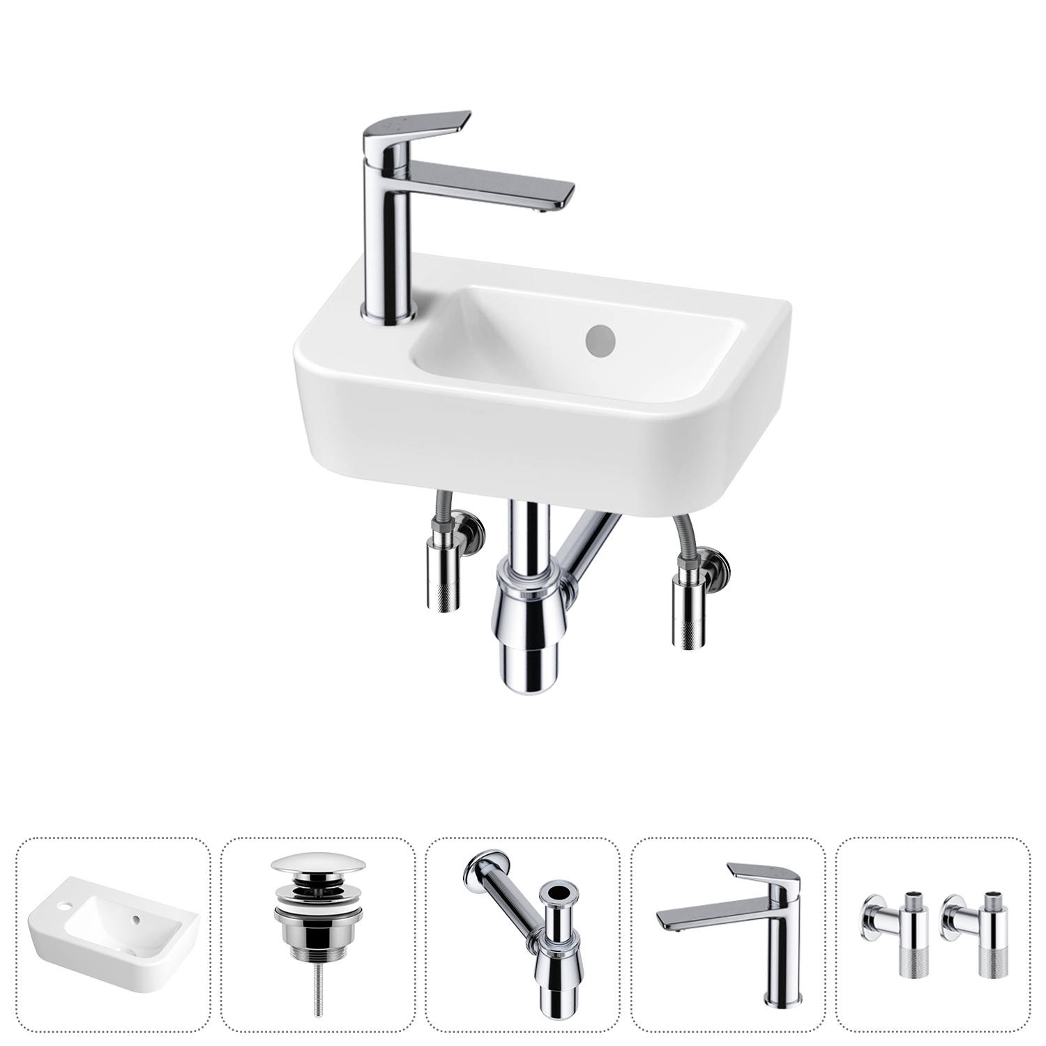 Изображение товара Раковина Lavinia boho one 20217291R 37см с комплектом и аксессуарами