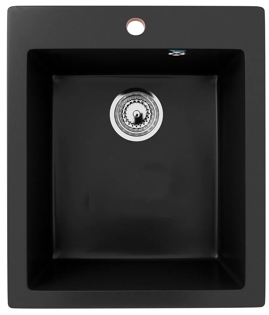 Изображение товара Мойка для кухни Ulgran U-404 черная врезная компактная 50x42 см