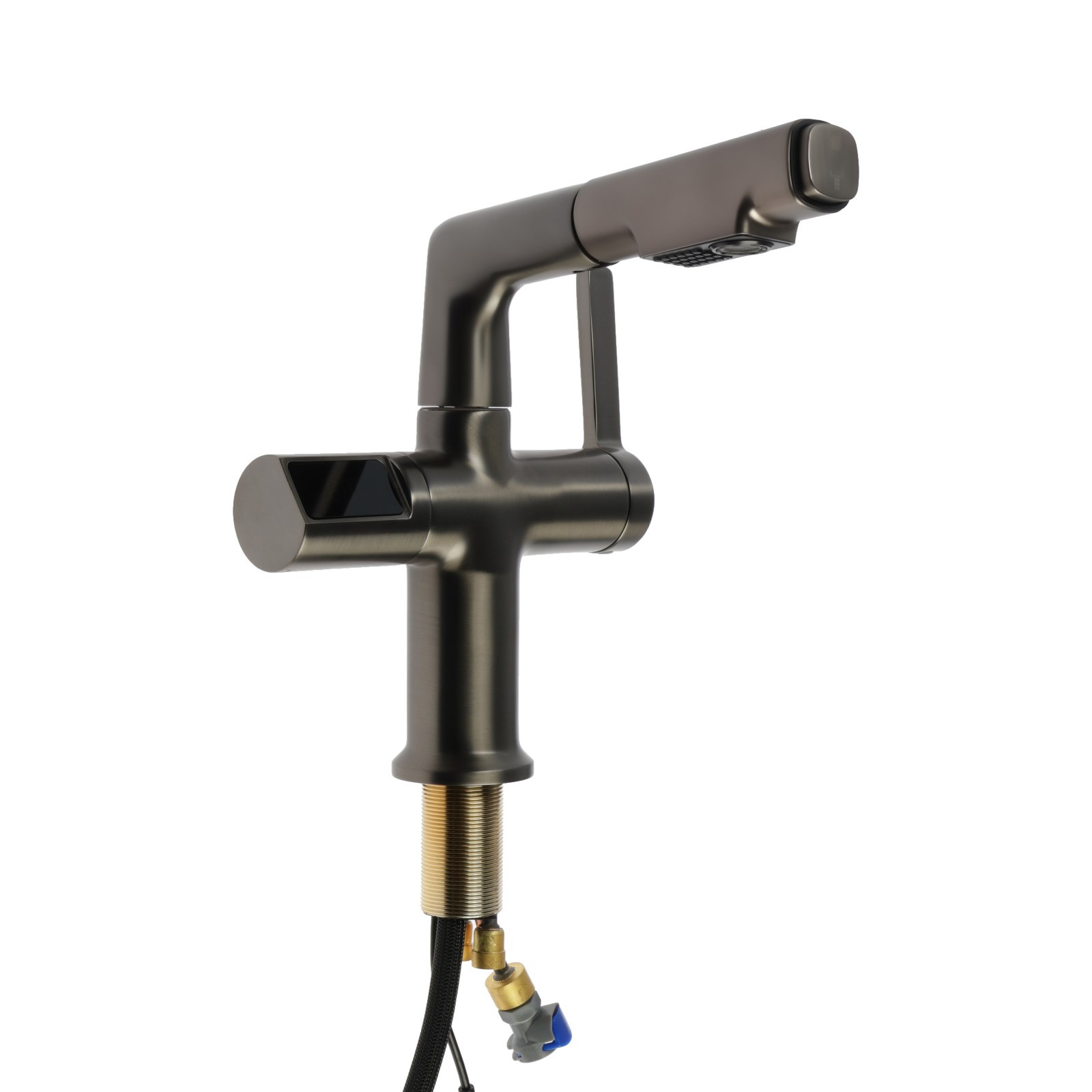 Изображение товара Смеситель для кухни Zein 9932090 поворотный излив 20 см цвет графит