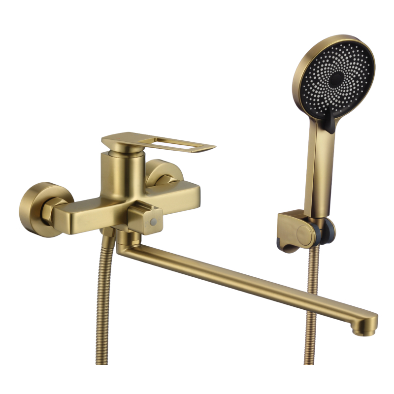 Изображение товара Смеситель для ванны Savol S-009024c-lm однорычажный с душевой лейкой цвет матовое золото