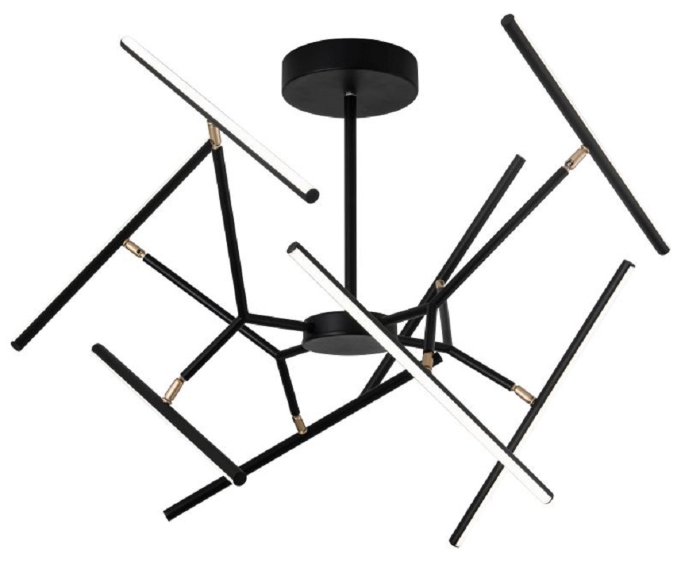 Изображение товара Люстра на штанге светодиодная Galactica с пультом черная 98 см