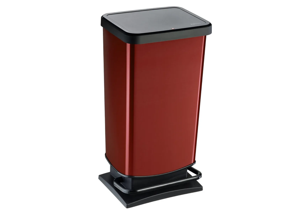 Изображение товара Контейнер для мусора с педалью Rotho Paso красный 40 л