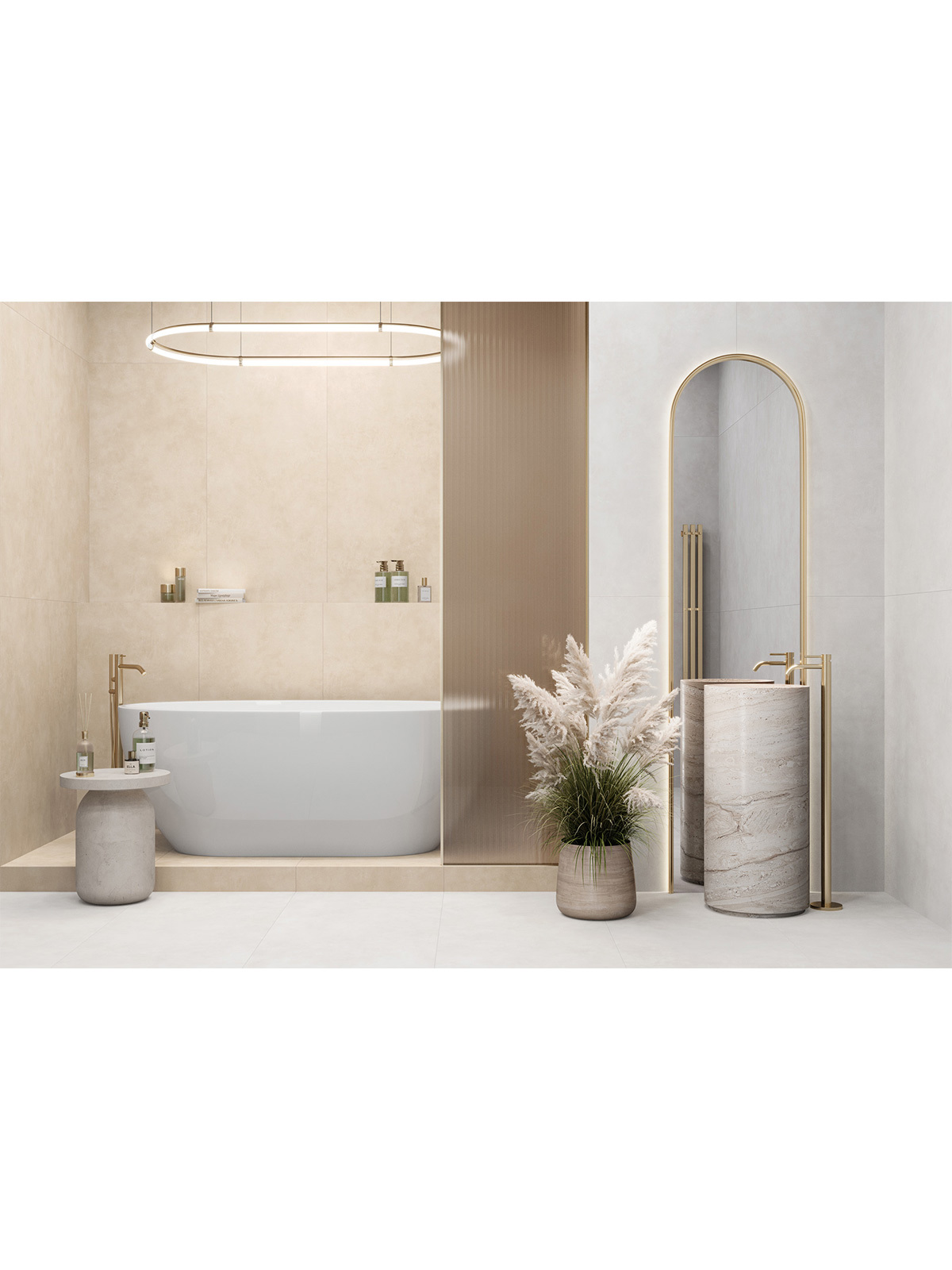 Изображение товара Керамогранит Alma ceramica Mural 60x120 см бежевый низкий шов