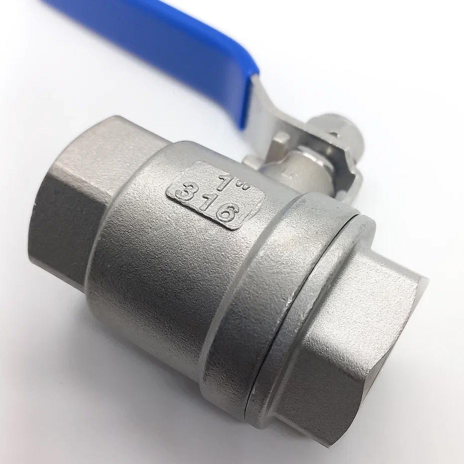 Изображение товара Кран шаровой прямой из нержавеющей стали DN32 PN40 1 1/4" ручной рычаг
