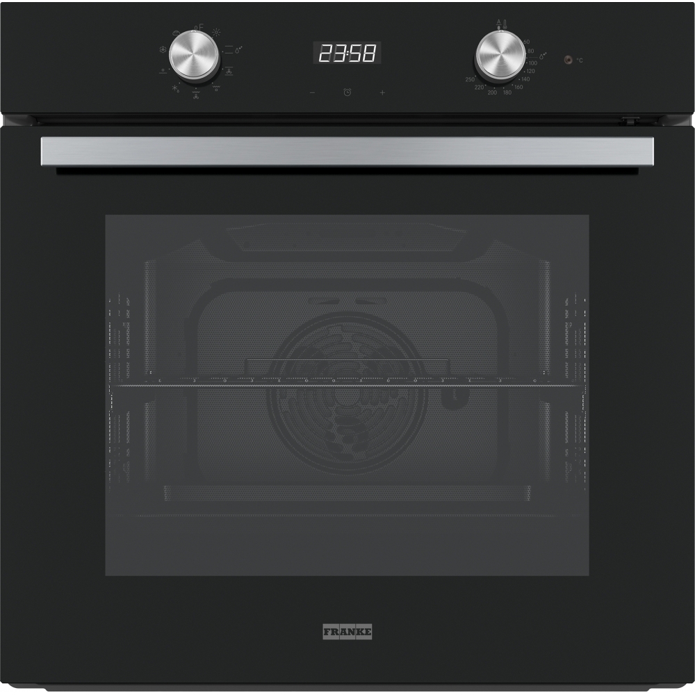 Изображение товара Духовой шкаф Franke FSM 86 H BK 59.5х59.5х57 см цвет черный, с серебристой фурнитурой