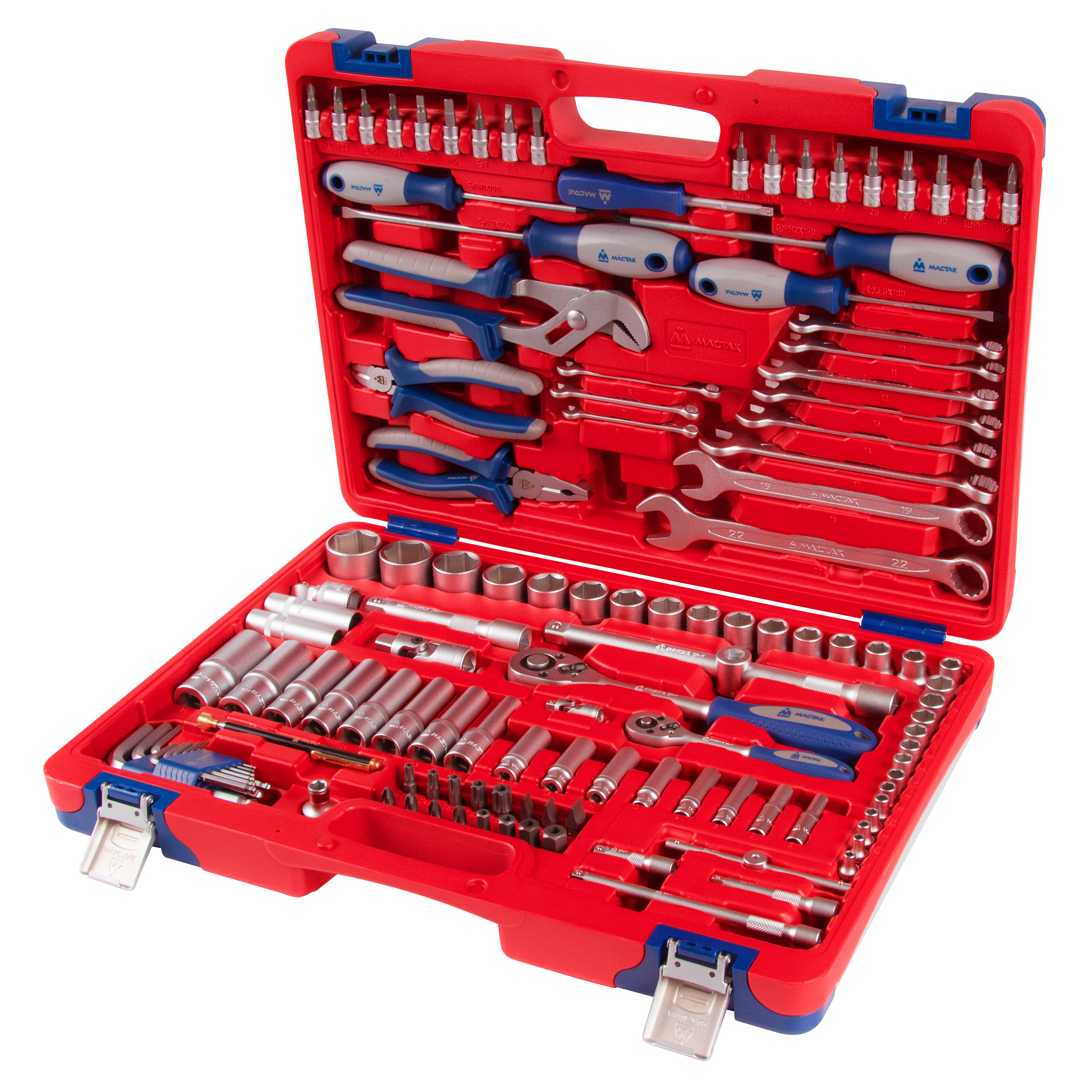 Изображение товара Набор инструментов Мастак 01-123C 123 предмета профессиональный обширный комплект