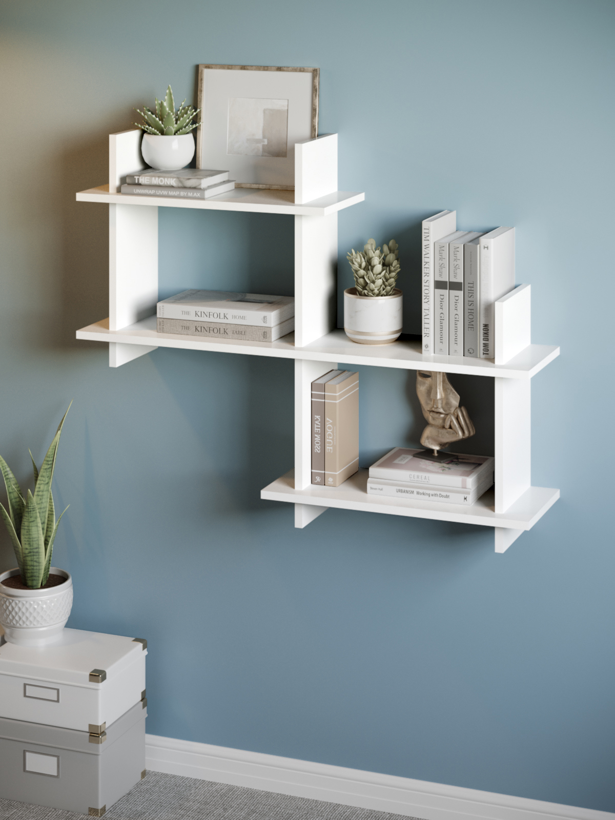 Изображение товара Настенная полка Мэрдэс 970x25 см ЛДСП цвет белый Пл3