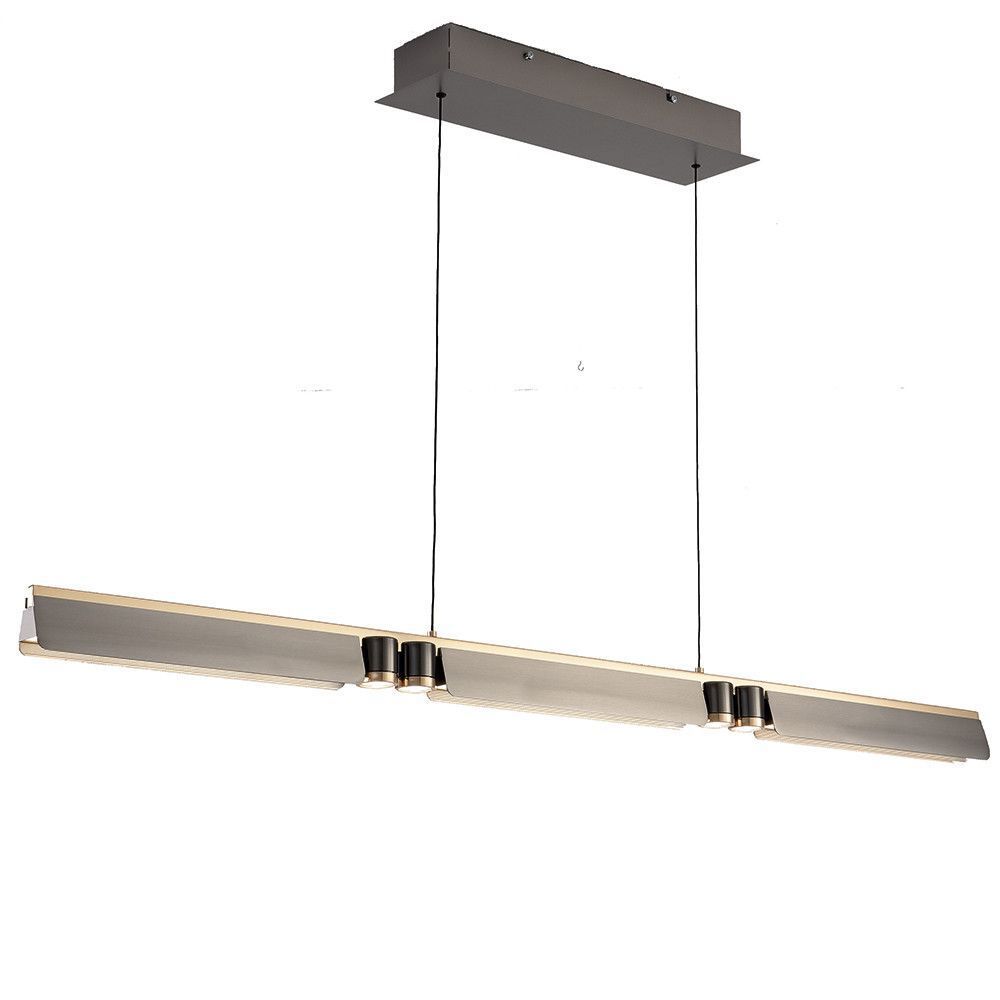 Изображение товара Светильник подвесной светодиодный Iledex 9309d-1200-2 gr+bk 13 м² регулируемый белый свет цвет черный