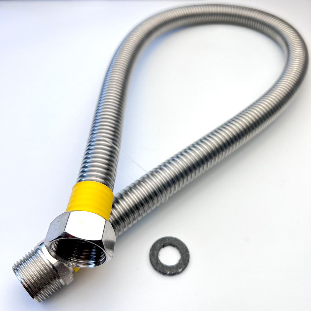 Изображение товара Подводка для газа сильфонная Tuboflex 3/4" внутренняя-наружная резьба 1.2 м